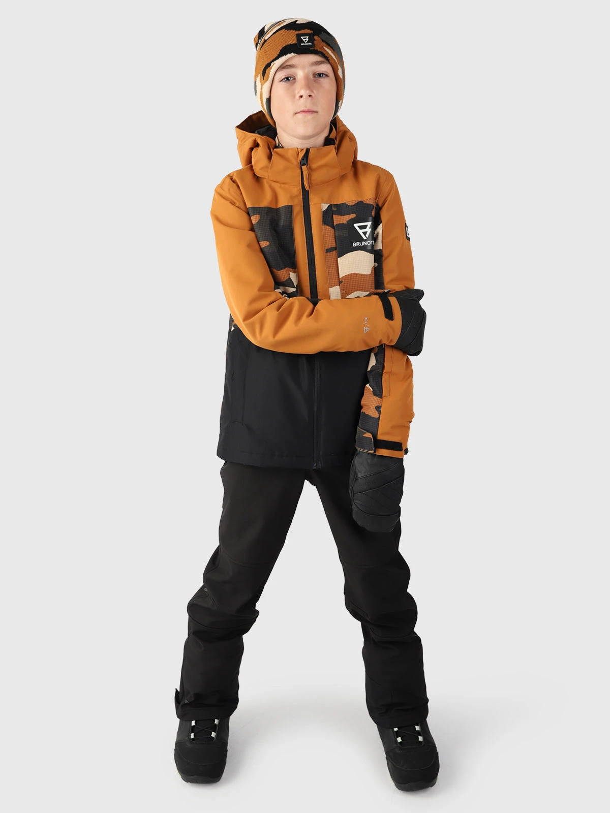 Brunotti Aratiny-AO Boys Snow Jacket | Brown - Image 5