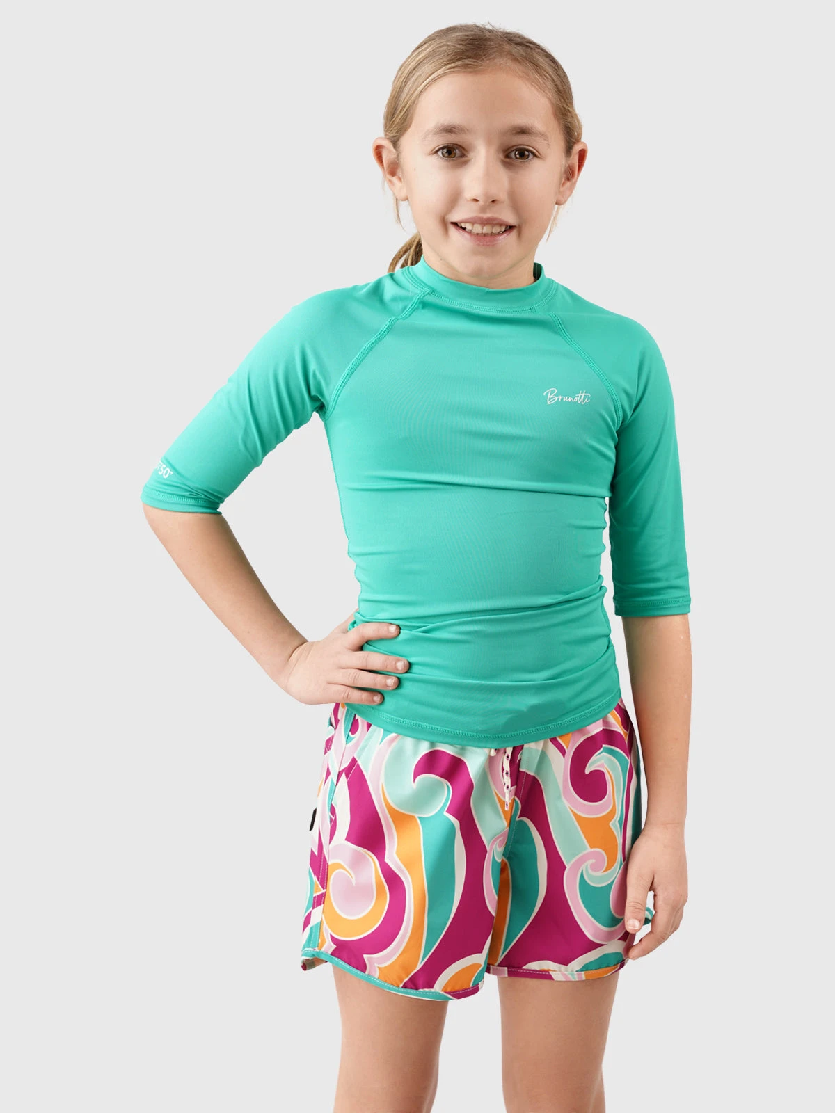 Brunotti Tulya-Swirl Girls Swim Shorts | Multi Color