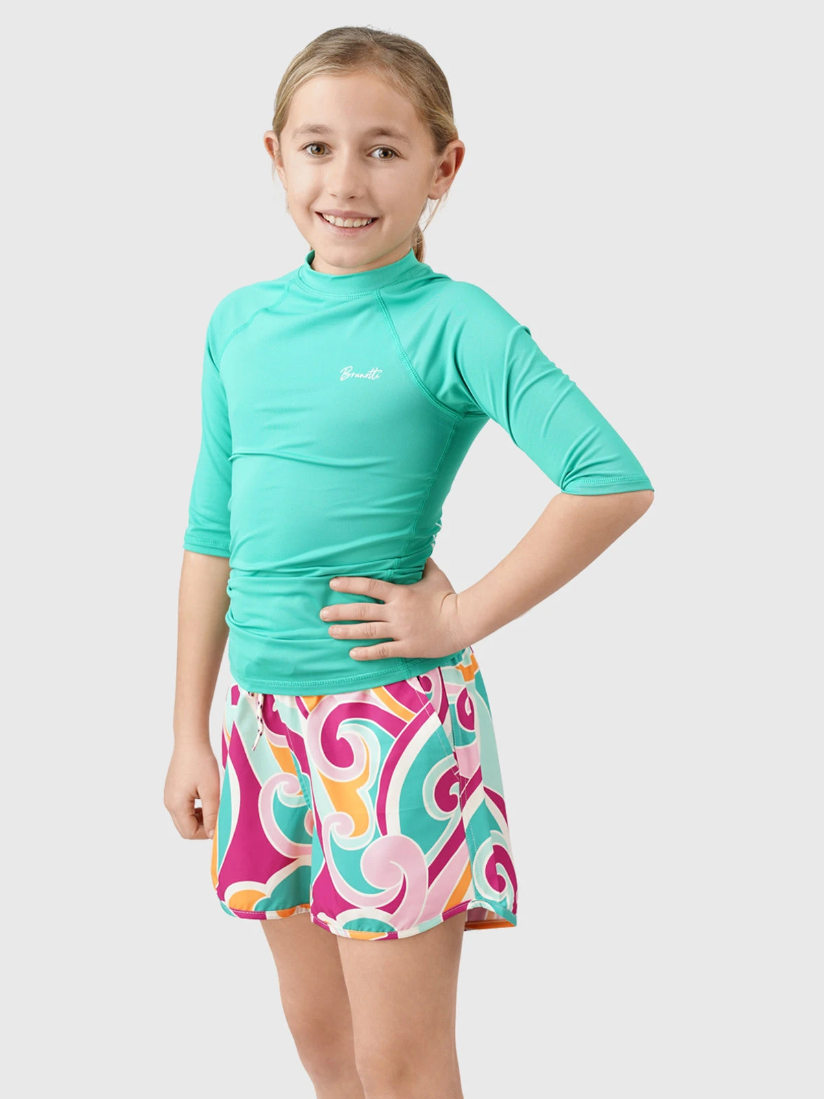 Brunotti Tulya-Swirl Girls Swim Shorts | Multi Color - Image 3