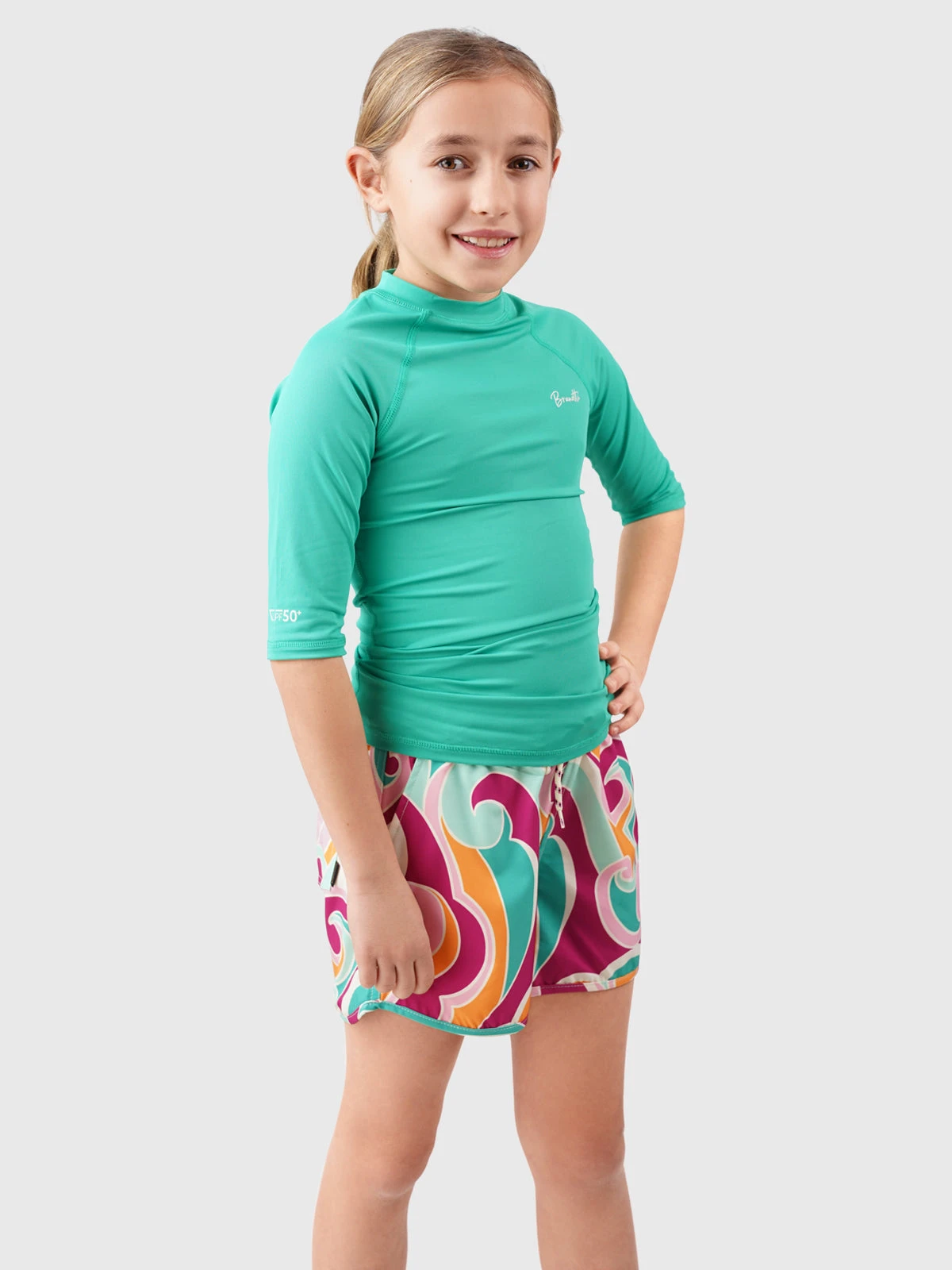 Brunotti Tulya-Swirl Girls Swim Shorts | Multi Color - Image 6