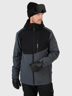 Brunotti Twinstroke Men Softshell Snow Jacket | Dark Grey Melee