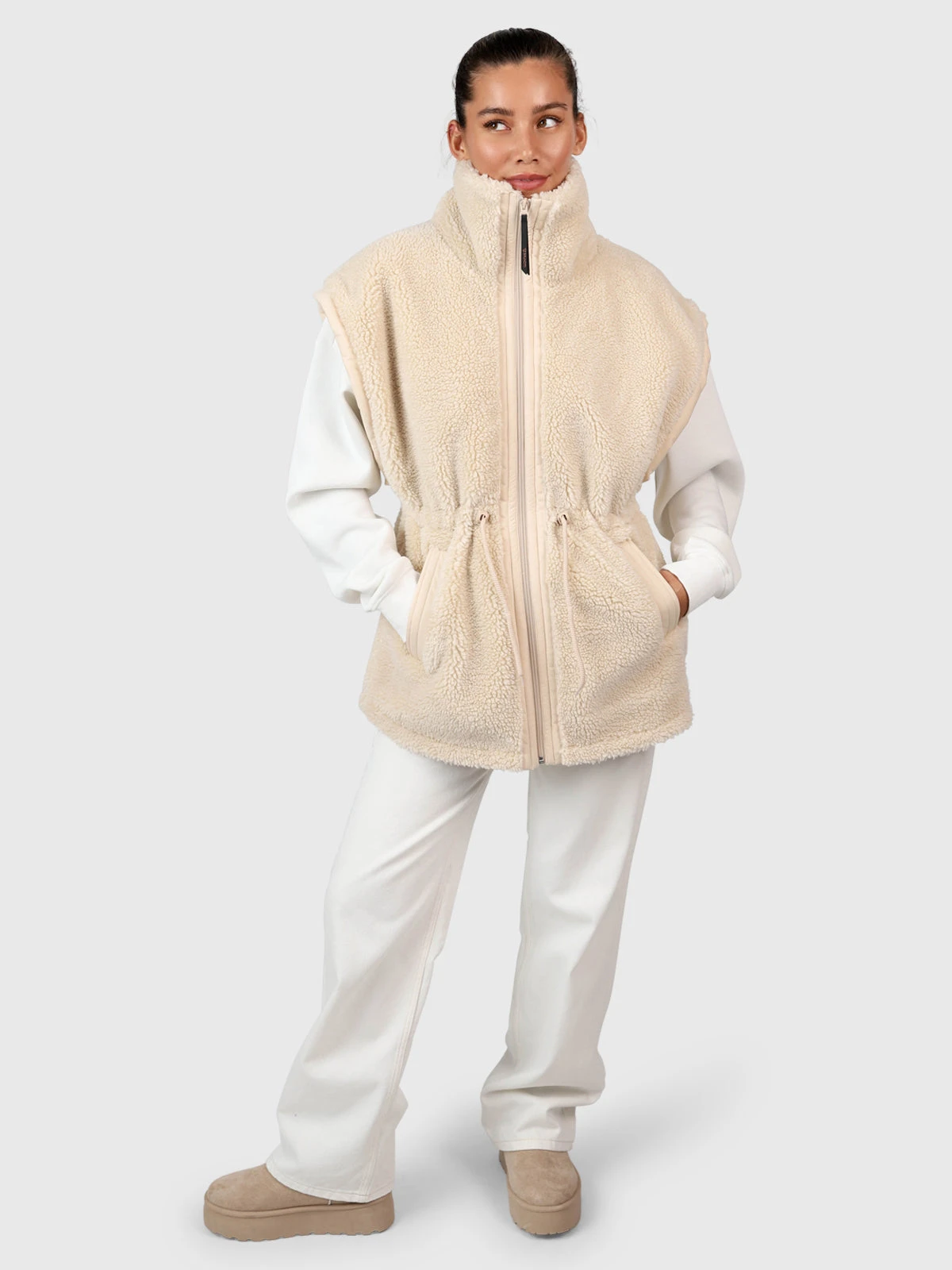 Brunotti Marie Women Teddy Fleece Bodywarmer | Canvas - Image 6