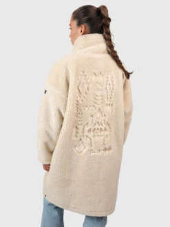 Brunotti Cervinia Women Long Oversized Teddy Fleece Jacket | Canvas