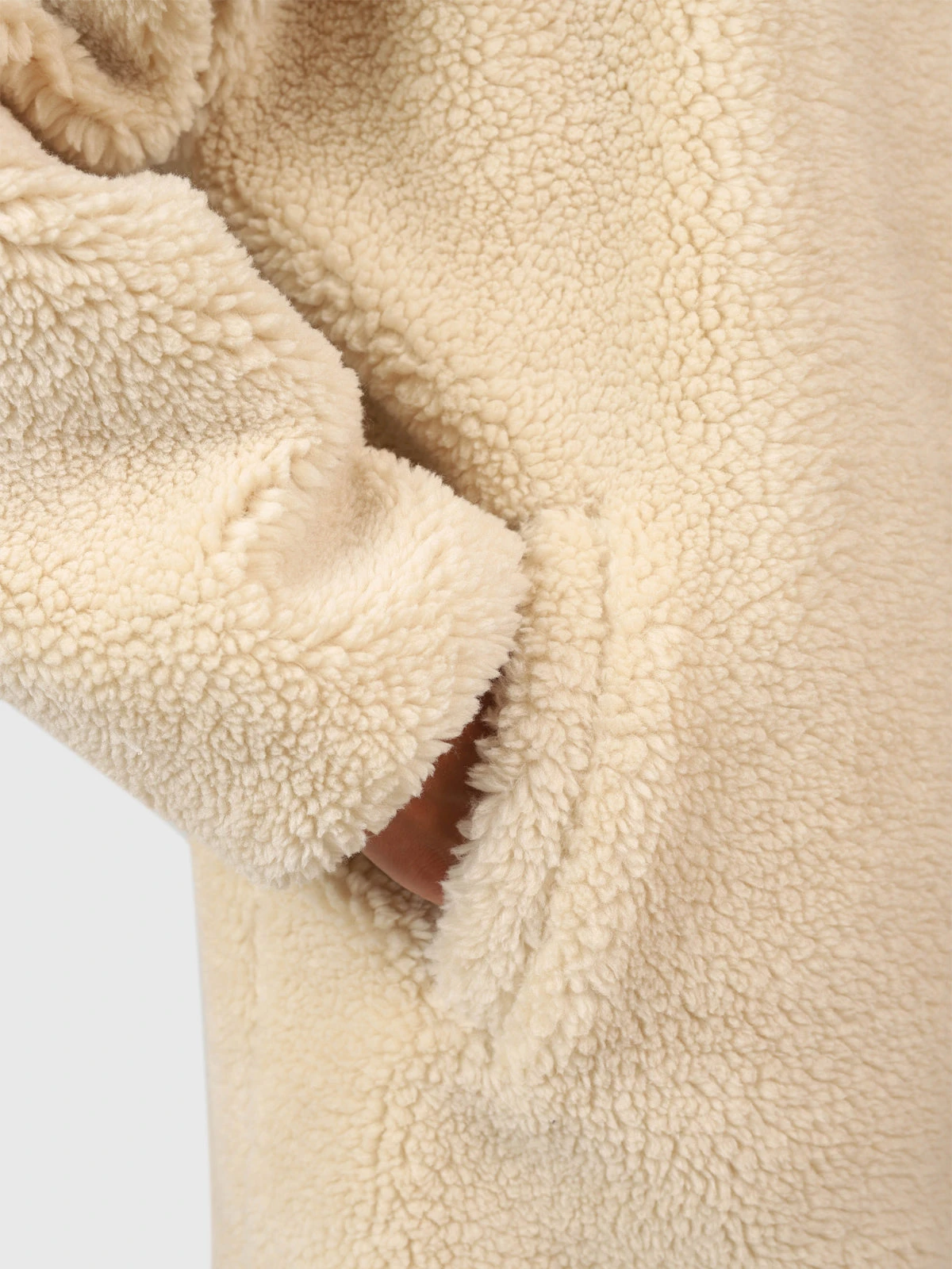 Brunotti Cervinia Women Long Oversized Teddy Fleece Jacket | Canvas - Image 7