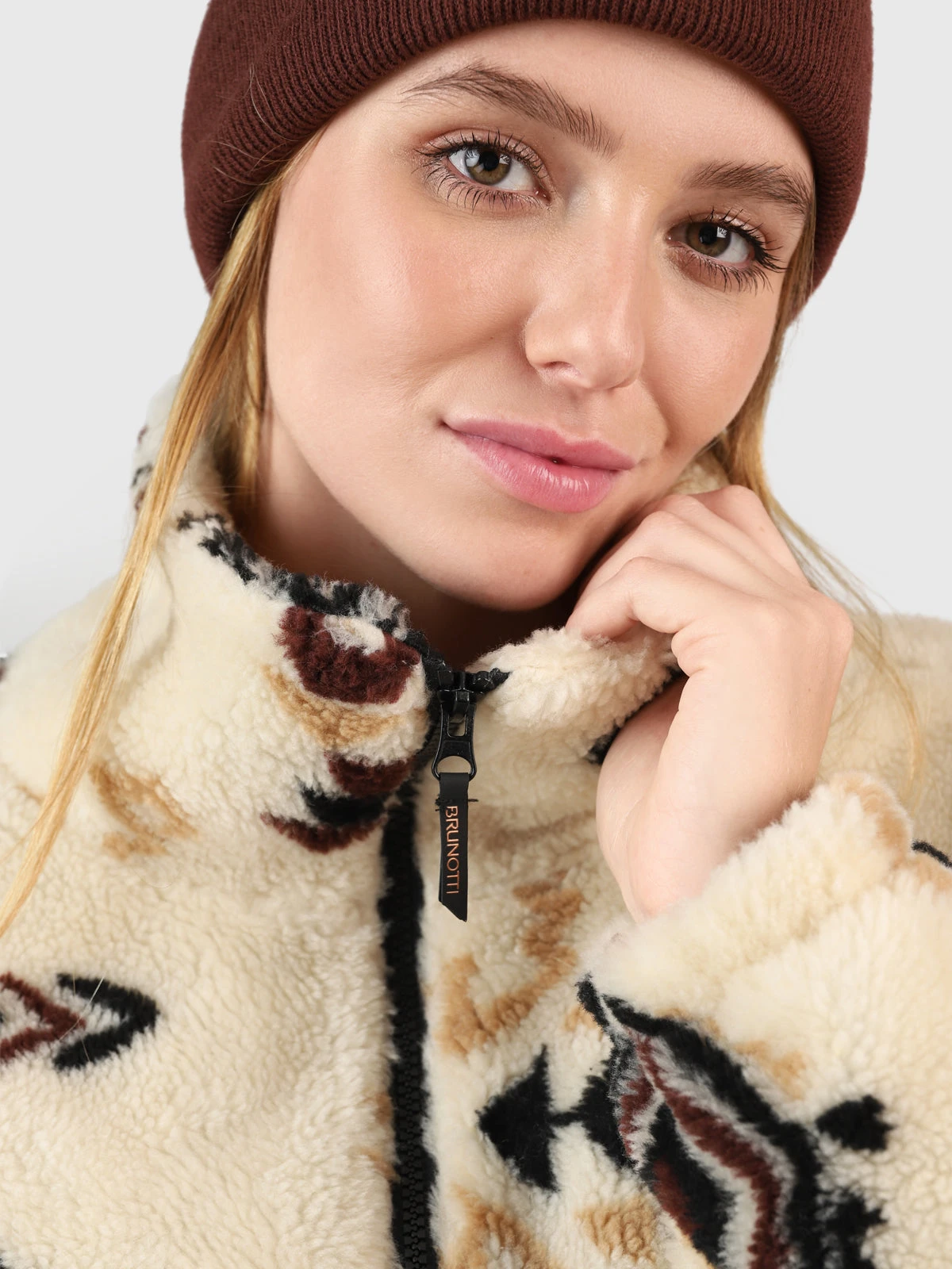 Brunotti Nevea-Nordic Women Teddy Fleece Jacket | Canvas - Image 7