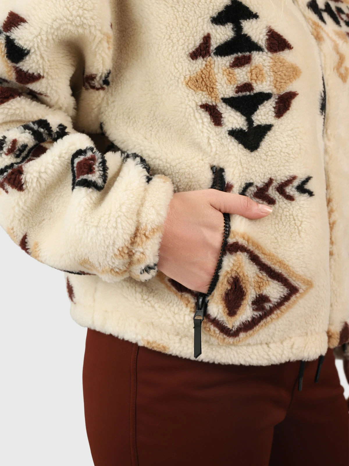 Brunotti Nevea-Nordic Women Teddy Fleece Jacket | Canvas - Image 6