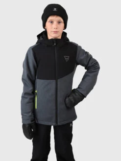 Brunotti Twinstroky Boys Softshell Snow Jacket | Dark Grey Melee