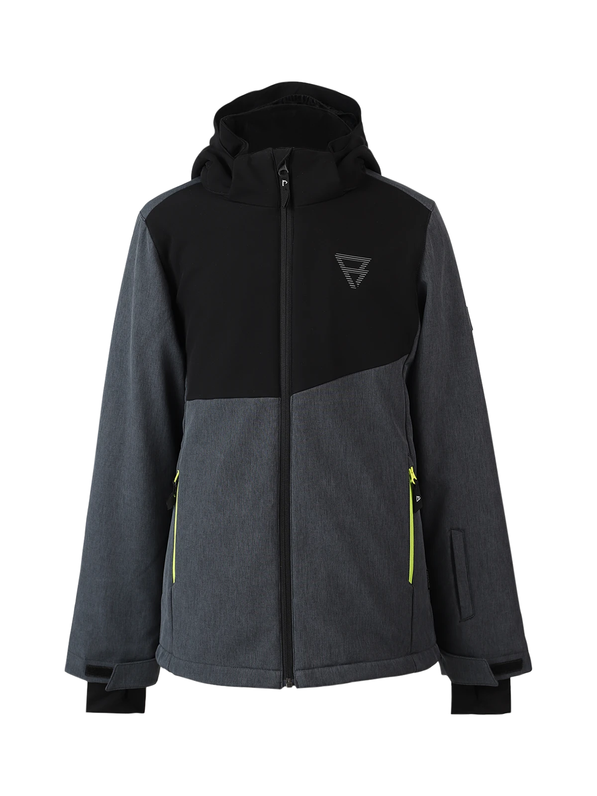Brunotti Twinstroky Boys Softshell Snow Jacket | Dark Grey Melee - Image 9