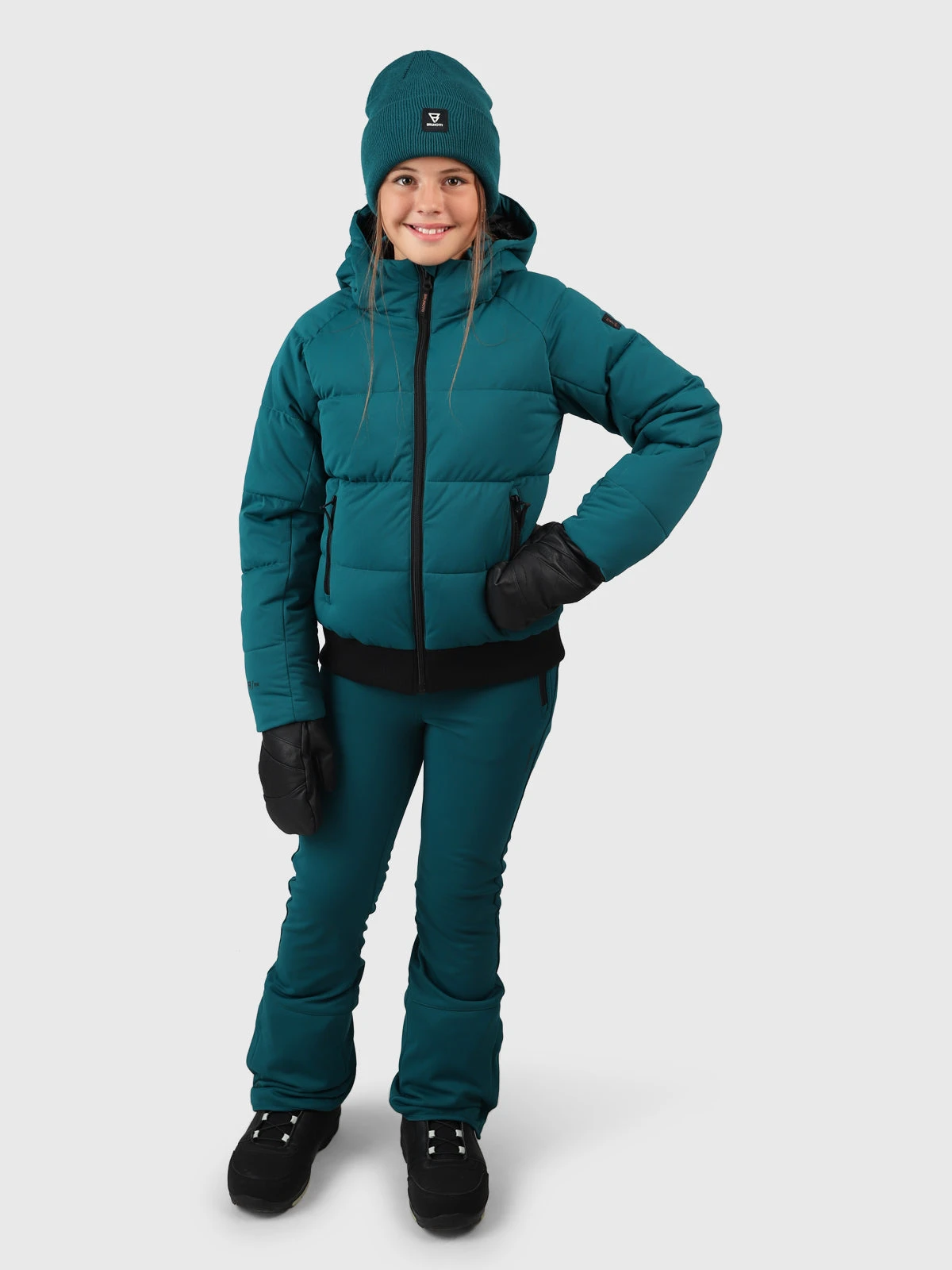 Brunotti Suncrown Girls Puffer Snow Jacket | Evergreen - Image 2