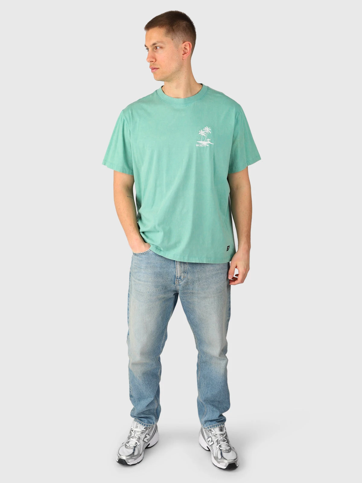 Brunotti Wandes Men T-shirt | Bottle Green - Image 5