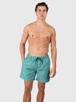 Brunotti Cester-Mini Men Swim Shorts | Mini Palm Aqua Bottle Green