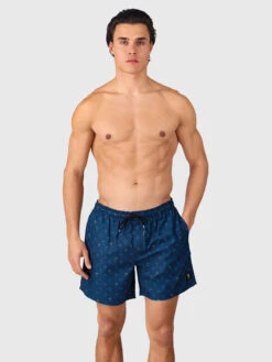 Brunotti Cester-Mini Men Swim Shorts | Mini Palm Aqua Night Blue