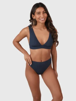 Brunotti Forte-Rib Women Bikini Bralette Top | Indigo Blue