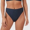 Brunotti Flores-Rib Women High Waist Bikini Bottom | Indigo Blue