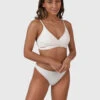 Brunotti Bella-Broderie Women Bralette Bikini Set | Snow