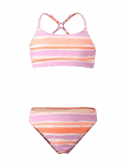 Brunotti Sofia-Stripe Girls Bralette Bikini | Snow