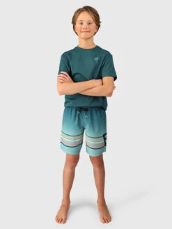 Brunotti Bru-conicy-Gradient Stripe Boys Swim Shorts | Bottle Green