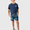 Brunotti Cestery-Tropical Boys Swim Shorts | Night Blue