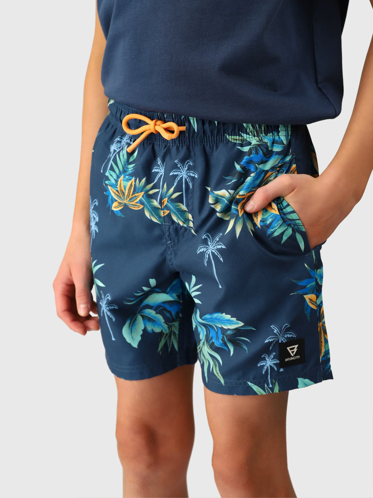 Brunotti Cestery-Tropical Boys Swim Shorts | Night Blue - Image 2
