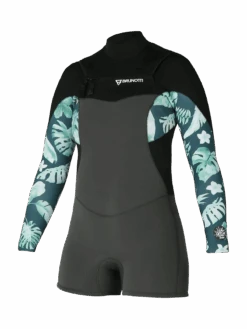 Glow Longarm Shorty 3/2mm Women Wetsuit | Black