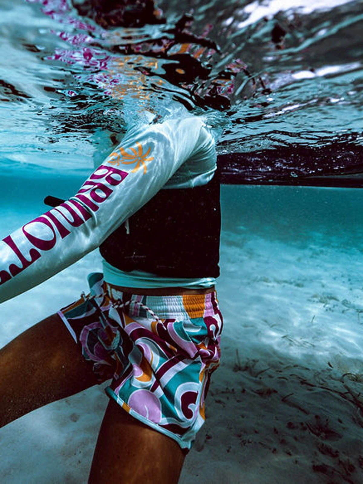 Brunotti Tulya-Swirl Girls Swim Shorts | Multi Color - Image 8